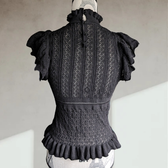 Zara Victorian black top - Picture 5 of 6